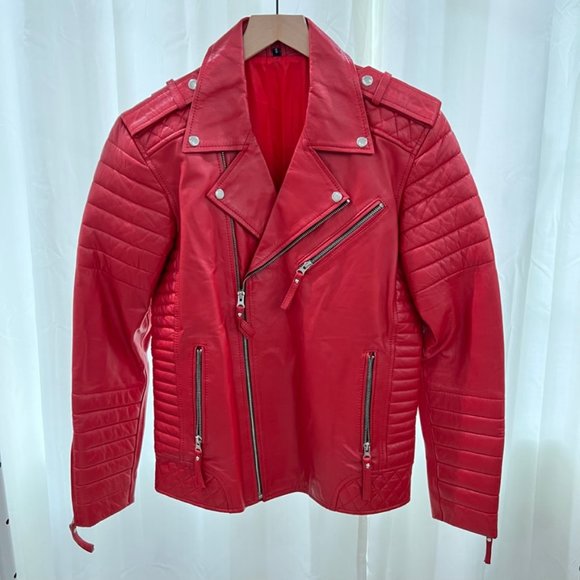 Mr.Bern LA Buttersoft Lambskin Moto Leather Biker Jacket With Silver Hardware - Picture 3 of 15